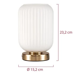 Pauleen Noble Purity bordlampe med hvidt glas