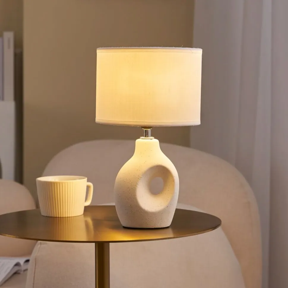 Pauleen Pure Crush bordlampe, hvid/beige