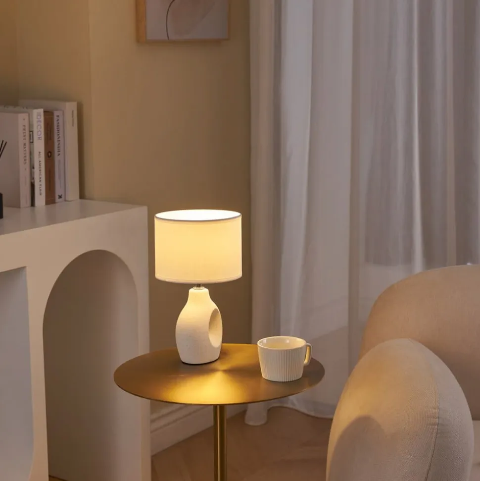 Pauleen Pure Crush bordlampe, hvid/beige