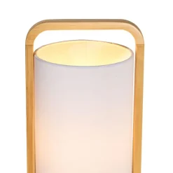 Pauleen Woody Charm bordlampe af stof og træ