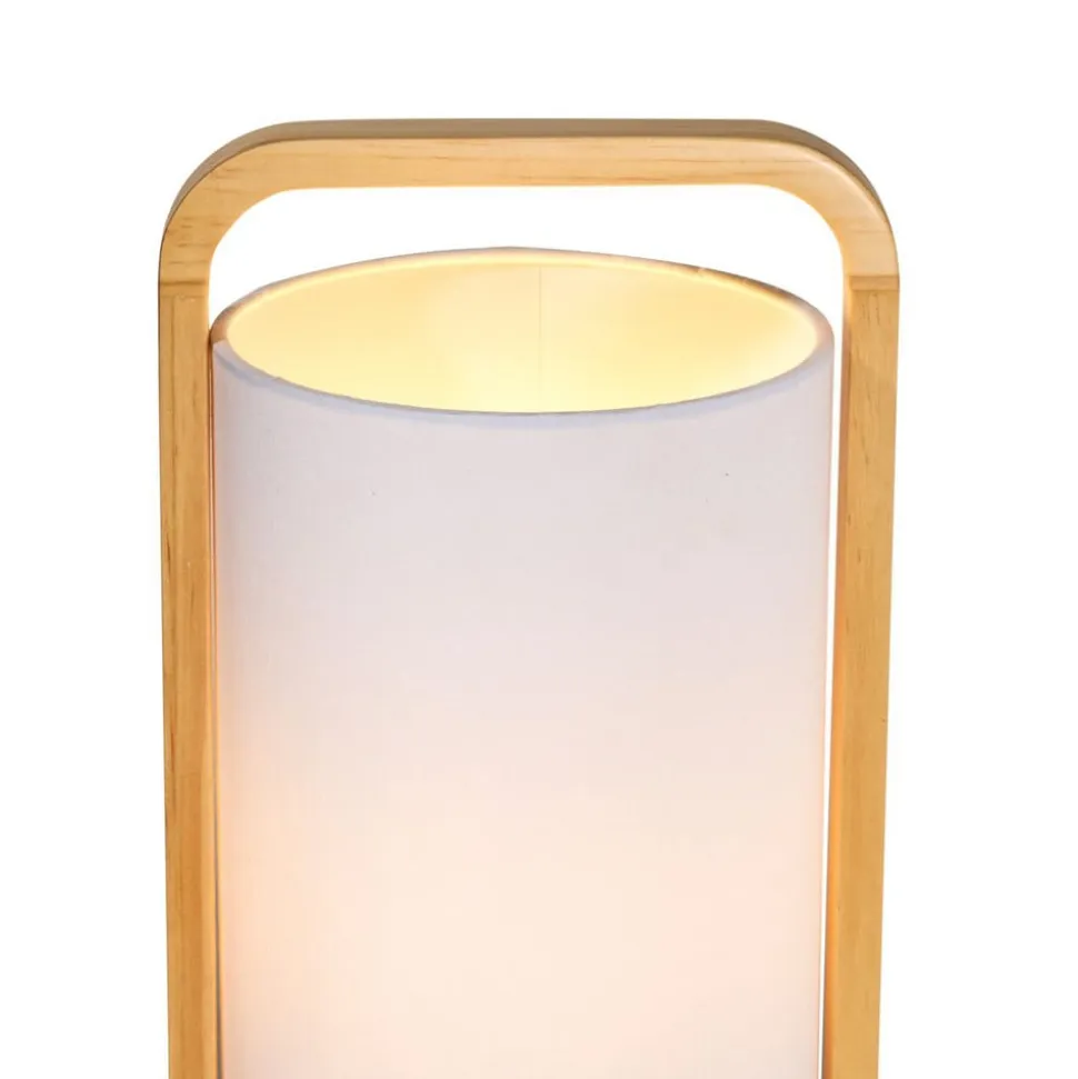 Pauleen Woody Charm bordlampe af stof og træ