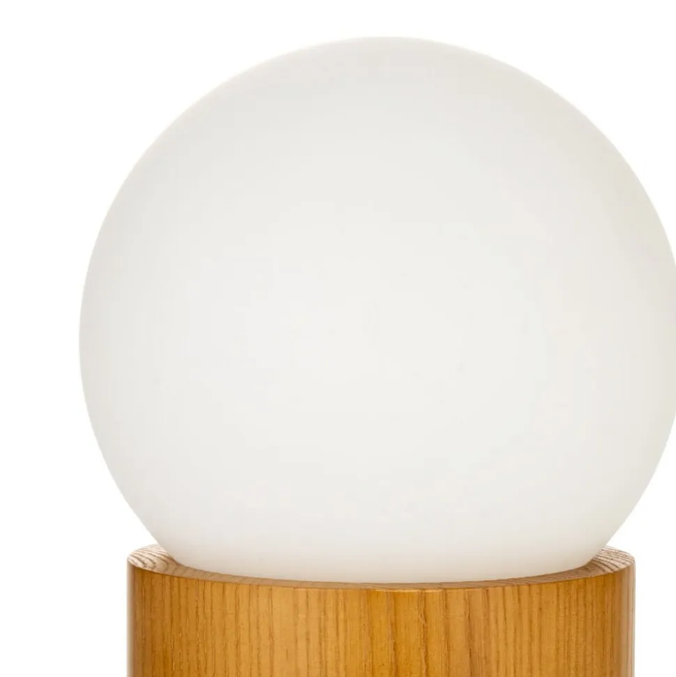 Pauleen Woody Shine bordlampe, træfod, glaskugle