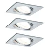 Paulmann 3 spot Nova kantet, drejelig/dæmpbar, aluminium