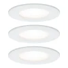 Paulmann 3 spot Nova rund, IP44, dæmpbar, hvid