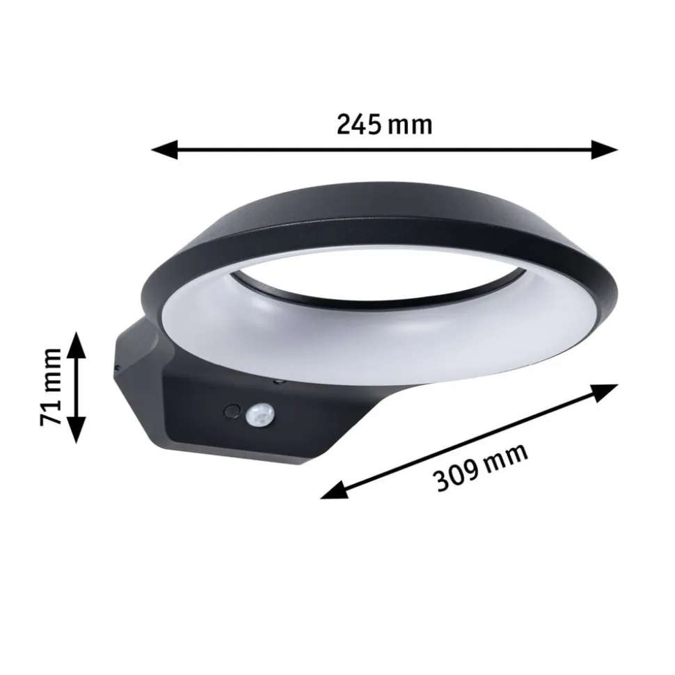Paulmann Anela LED-sensor-væglampe 3.000 K