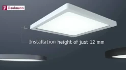Paulmann Areo LED-panel rund sort 4000K Ø11,8cm