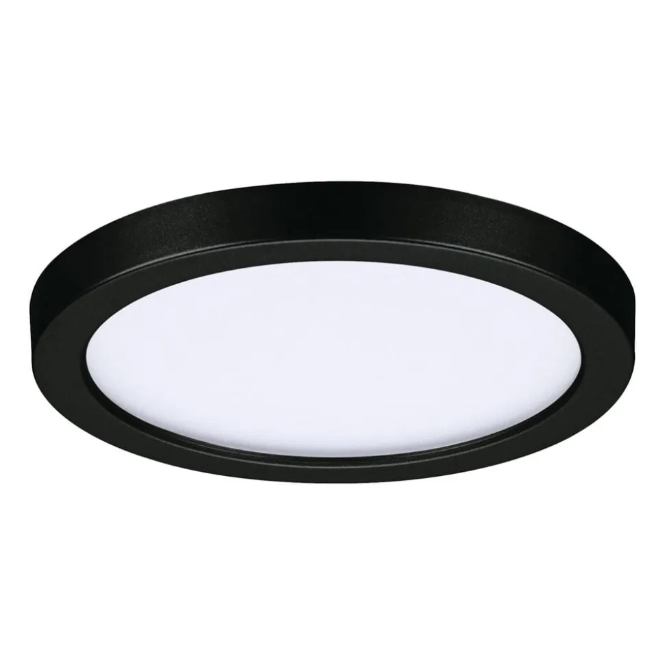Paulmann Areo LED-panel rund sort 4000K Ø11,8cm