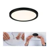 Paulmann Areo LED-panel rund sort 3000K Ø17,5cm