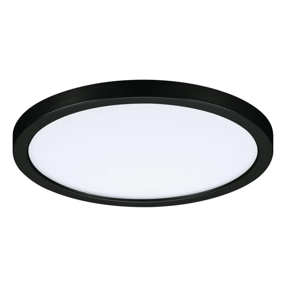Paulmann Areo LED-panel rund sort 4000K Ø17,5cm