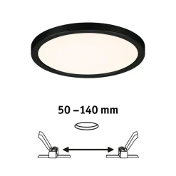 Paulmann Areo Panel dimtowarm rund sort Ø17,5 cm