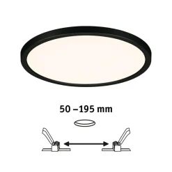 Paulmann Areo Panel dimtowarm rund sort Ø23cm