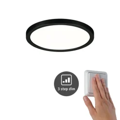 Paulmann Areo Panel 3stepdim sort Ø17,5cm 4000K