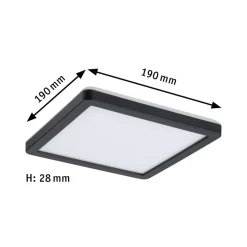 Paulmann Atria Shine panel on/off sort 830 19x19