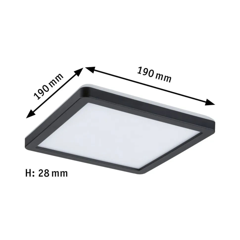 Paulmann Atria Shine panel on/off sort 830 19x19