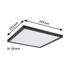 Paulmann Atria Shine Panel on/off sort 830 29x29