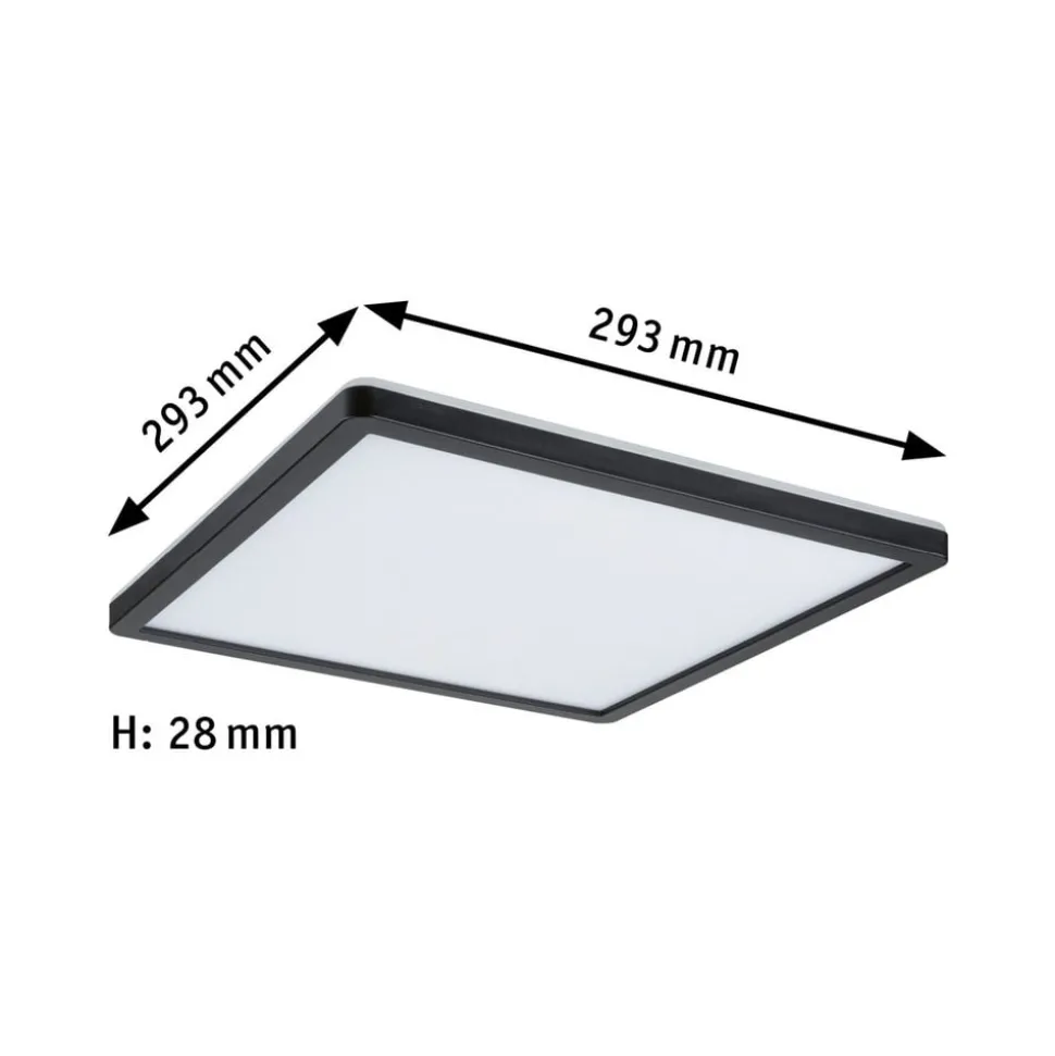 Paulmann Atria Shine Panel on/off sort 830 29x29