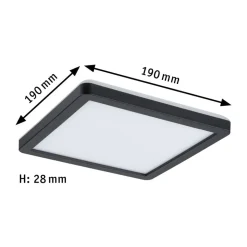 Paulmann Atria Shine Panel on/off sort 840 19x19
