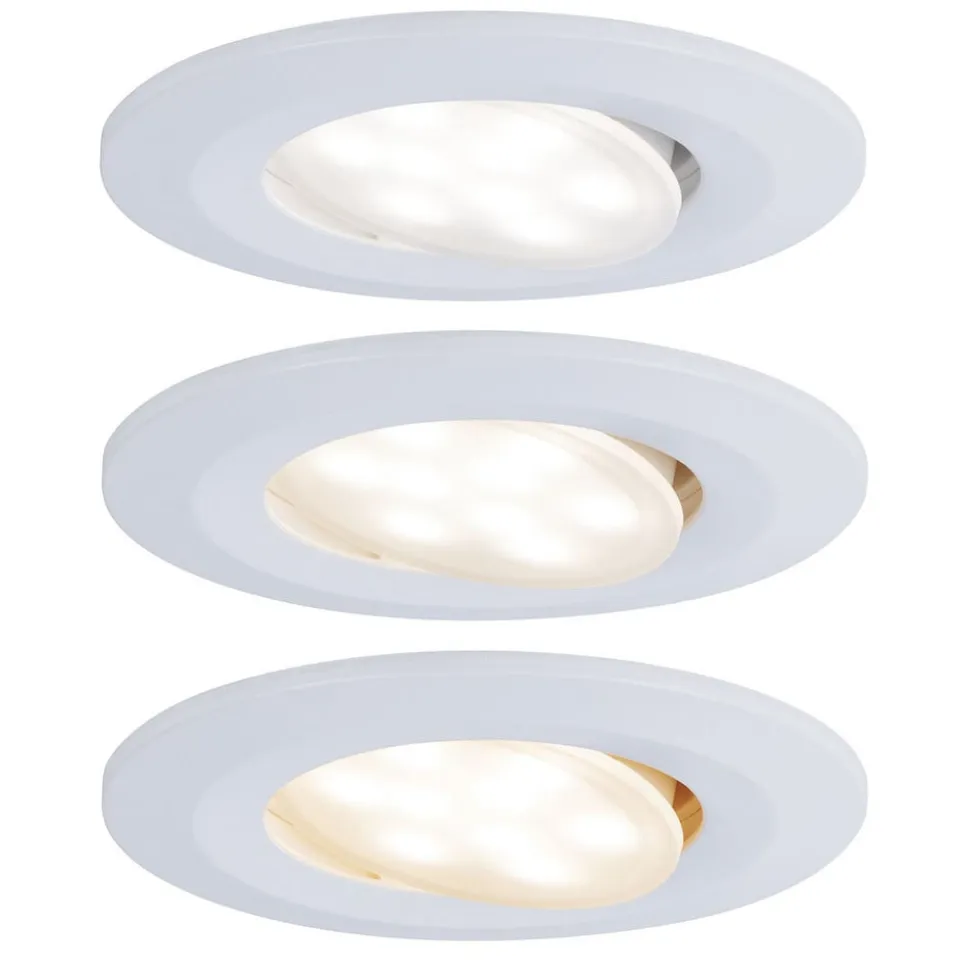 Paulmann Calla drejelig on/off Ø9cm CCT hvid 3 stk