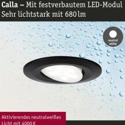 Paulmann Calla, sort drejelig 4.000K ikke dæmpbar 10s