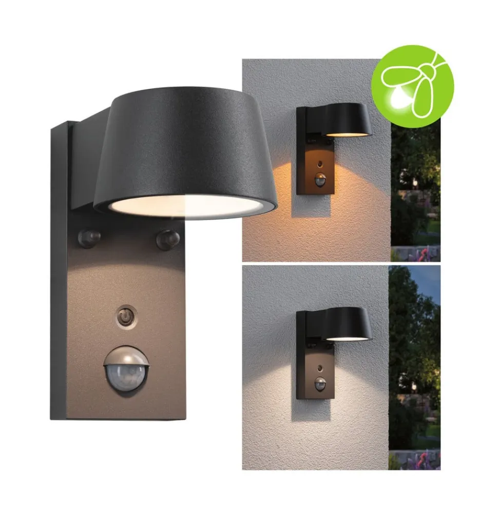 Paulmann Capea udendørs LED-væglampe, antracit, aluminium