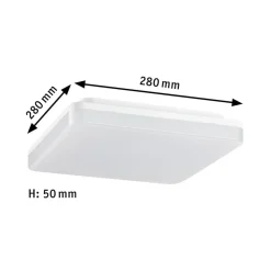 Paulmann Cela LED-panel, 28 x 28 cm, hvid, IP44