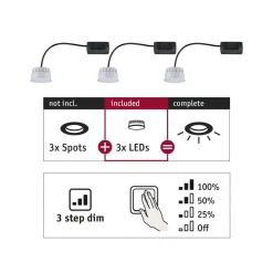 Paulmann Choose Coin LED 3-step-dim 100° 2.700 K 3