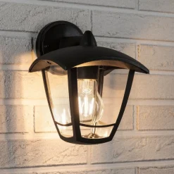 Paulmann Classic curved udendørs væglampe, nede
