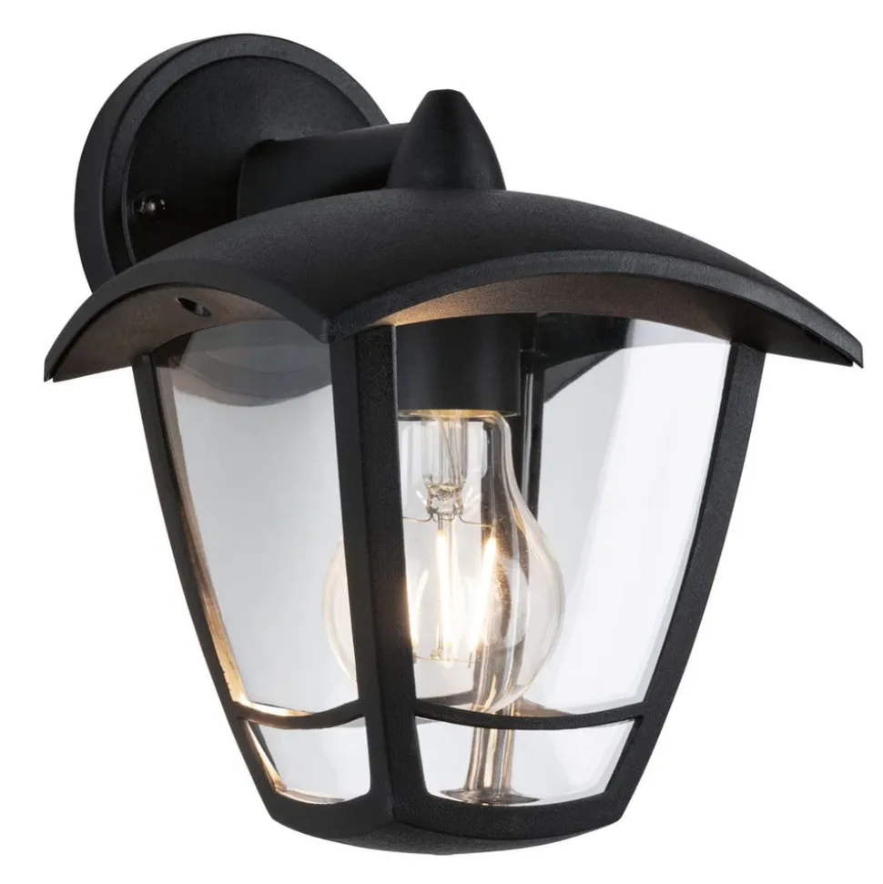 Paulmann Classic curved udendørs væglampe, nede