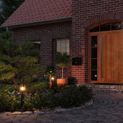 Paulmann Classic LED-gadelampe med gyldent lys