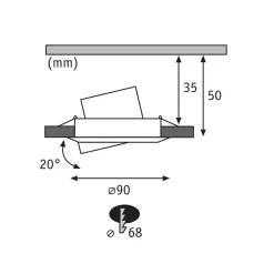 Paulmann Coin Base LED indbygningsspot sort 3 RGBW ZigBee