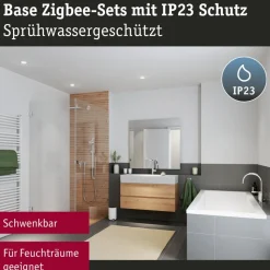 Paulmann Coin Base LED indbygningsspot sort 3 RGBW ZigBee