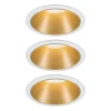 Paulmann Cole LED-spot, guld-hvid, 3-sæt