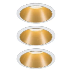 Paulmann Cole LED-spot, guld-hvid, 3-sæt