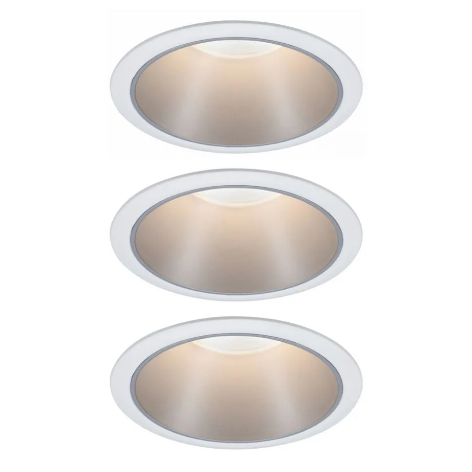 Paulmann Cole LED-spot, sølv-hvid, 3-pak