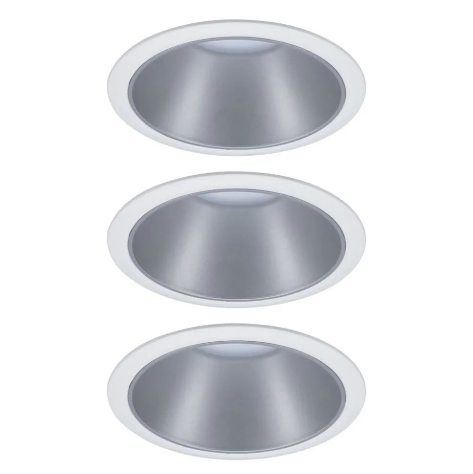 Paulmann Cole LED-spot, sølv-hvid, 3-pak
