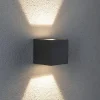 Paulmann Cybo udendørs LED-væglampe, 2.700 K, 8 x 8 cm, grå