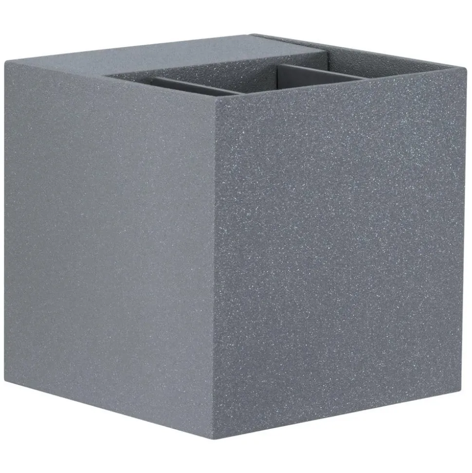 Paulmann Cybo udendørs LED-væglampe, 2.700 K, 8 x 8 cm, grå