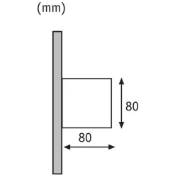 Paulmann Cybo udendørs LED-væglampe, 2.700 K, 8 x 8 cm, grå