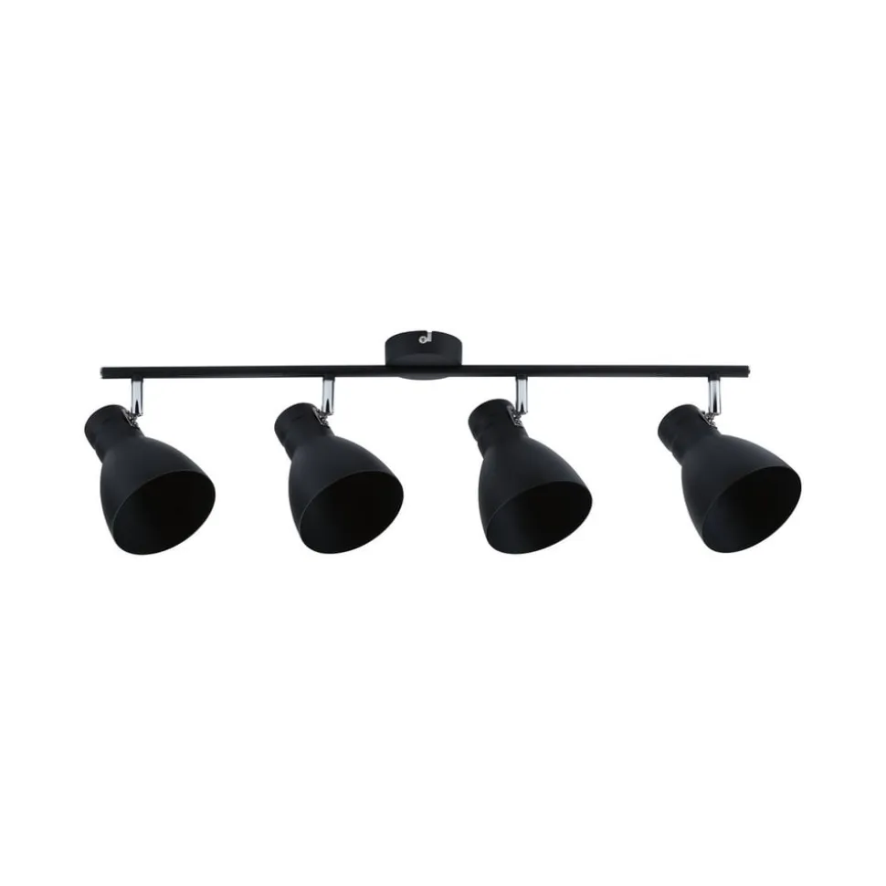 Paulmann Davy loftlampe, sort, 4 lyskilder