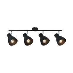 Paulmann Davy loftlampe, sort, 4 lyskilder