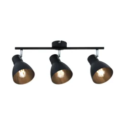 Paulmann Davy loftlampe, sort, 3 lyskilder
