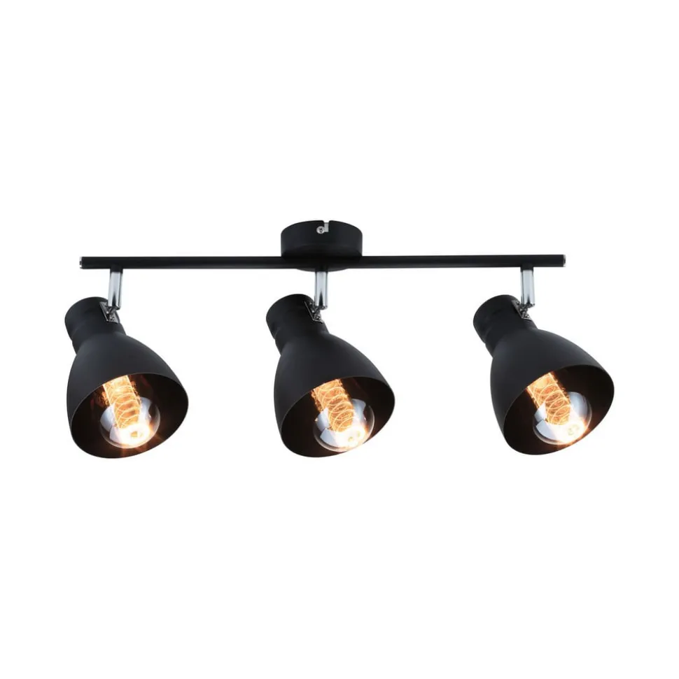 Paulmann Davy loftlampe, sort, 3 lyskilder