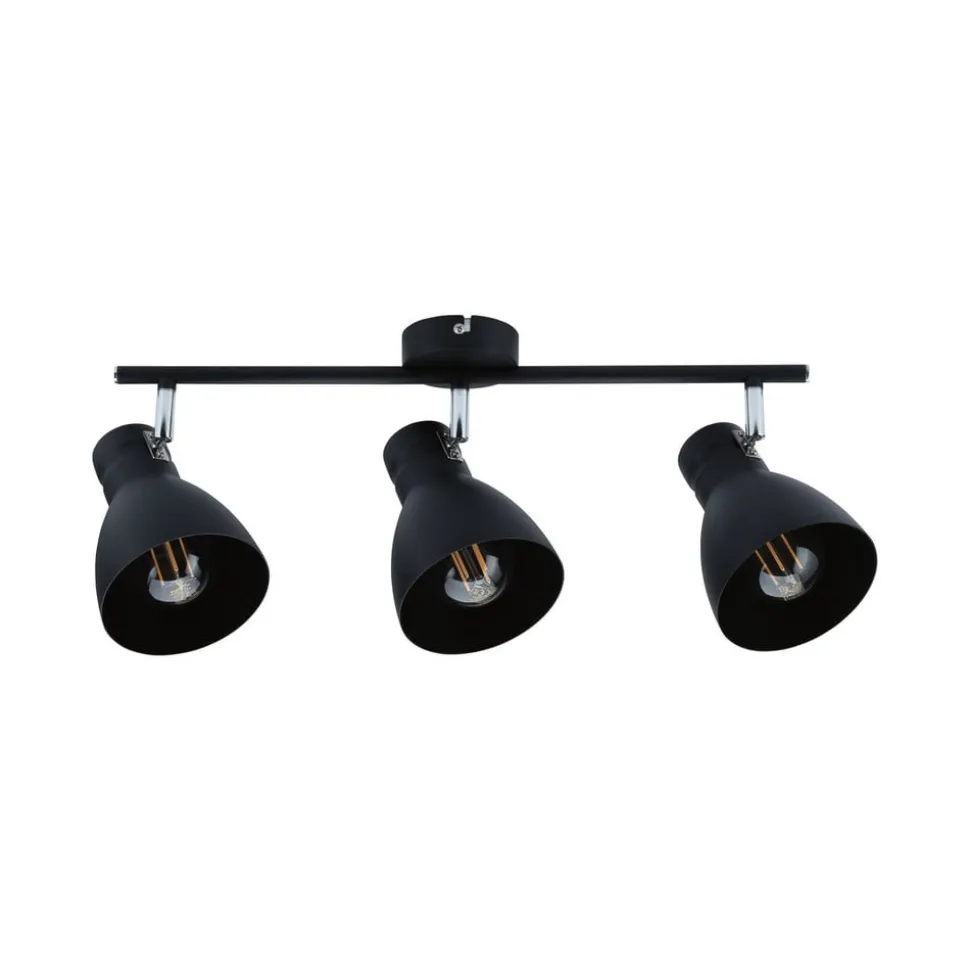Paulmann Davy loftlampe, sort, 3 lyskilder