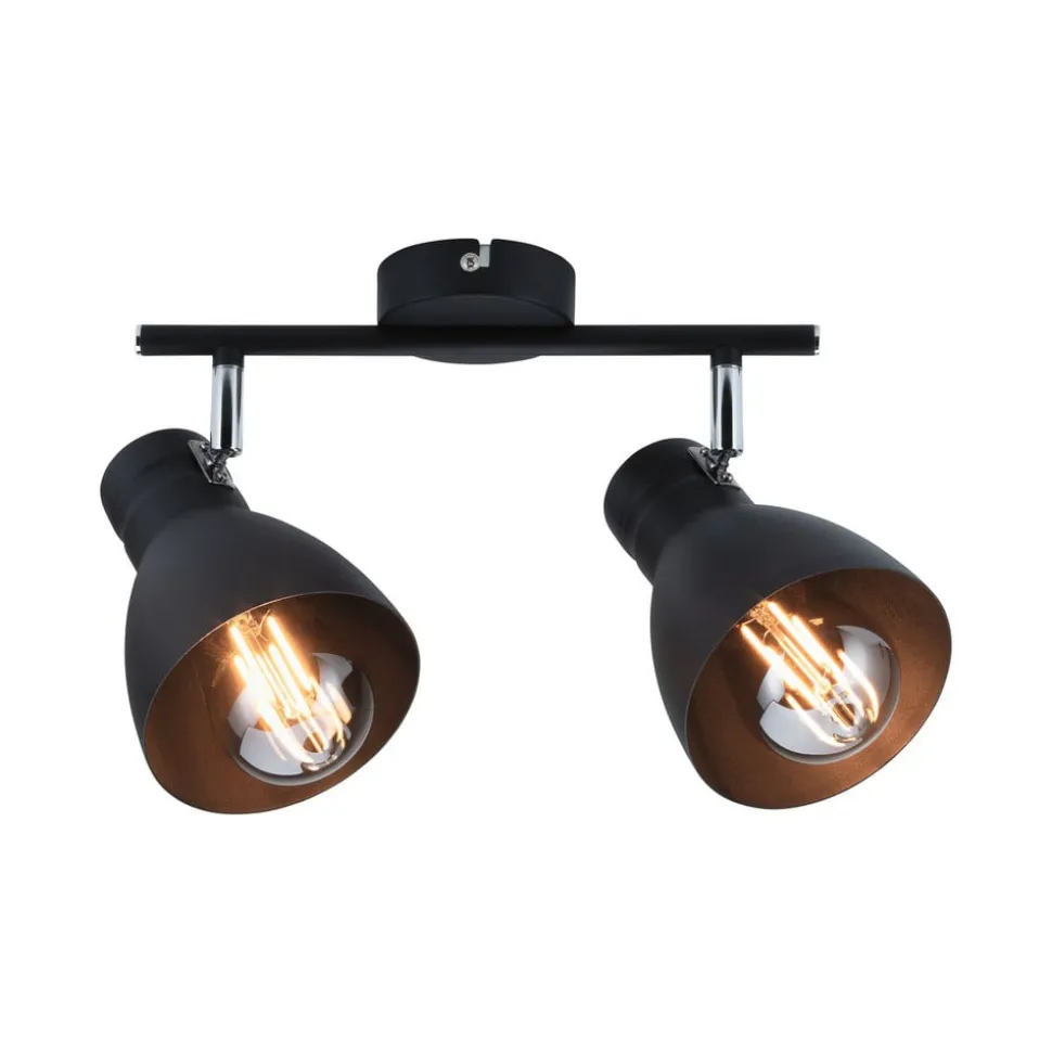 Paulmann Davy loftlampe, sort, 2 lyskilder
