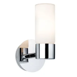 Paulmann Eleon væglampe IP44 krom/opal, 1 lyskilde