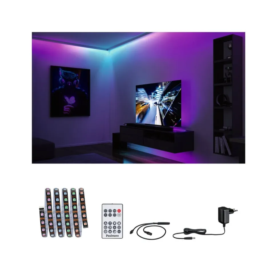 Paulmann EntertainLED LED-strip, RGB, sæt, 1,5 m