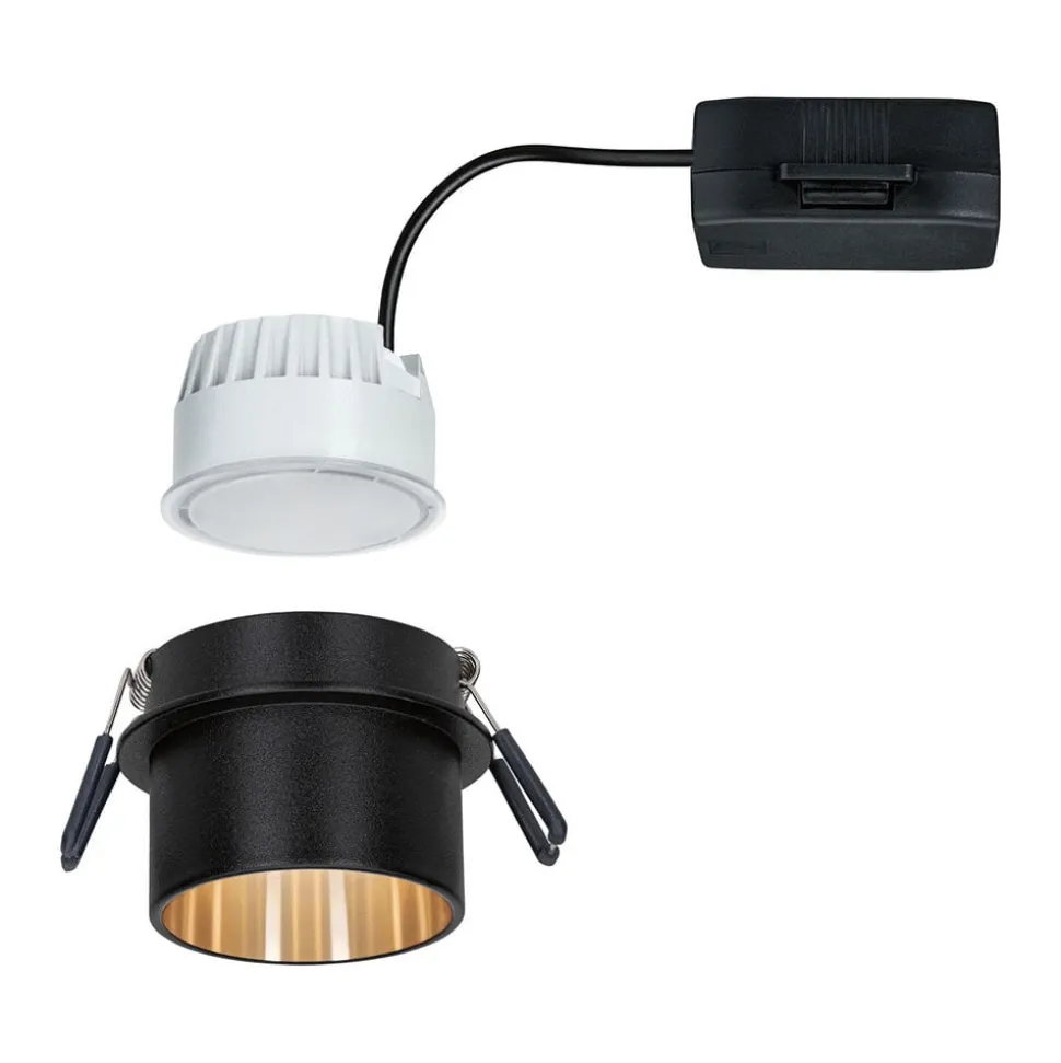 Paulmann Gil LED indbygget sort mat/guld