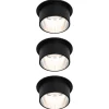 Paulmann Gil LED-indbygning, mat sort/jer, 3 stk