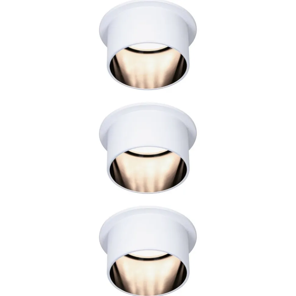 Paulmann Gil LED-indbygning, hvid/mat sort, 3 stk