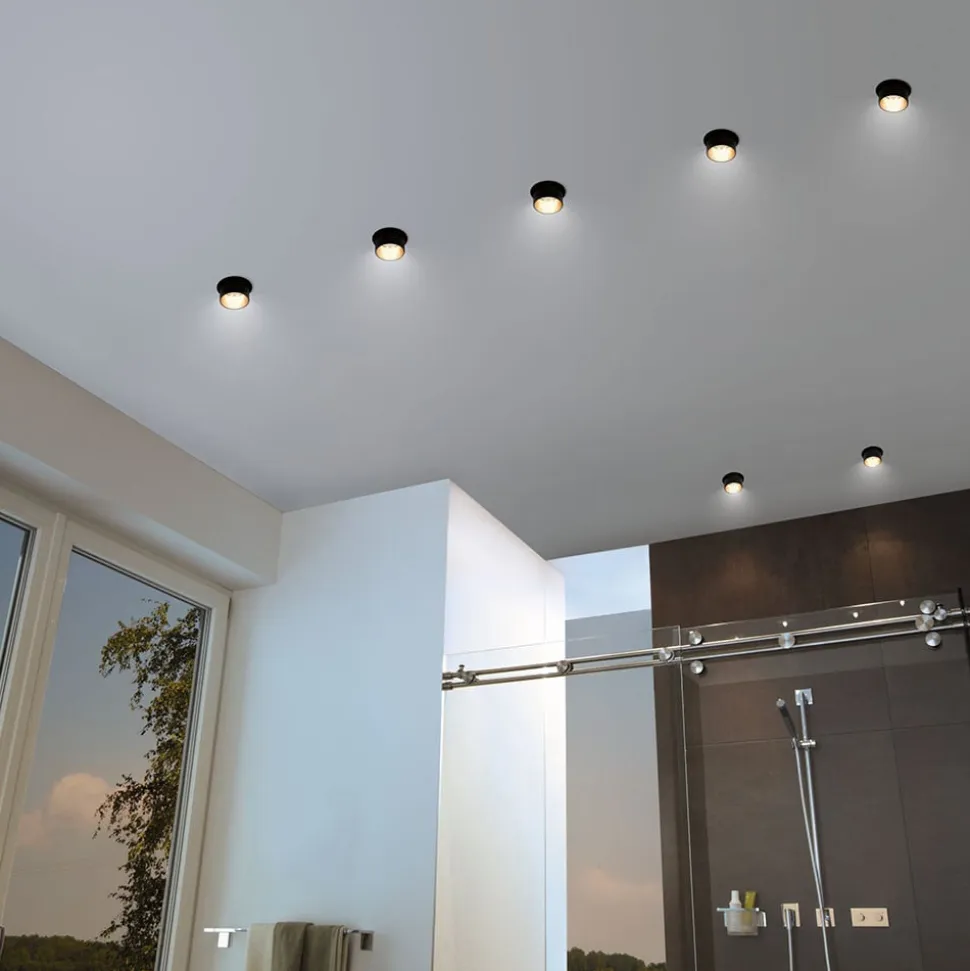 Paulmann Gil LED-indbygning, mat sort/guld, 3 stk